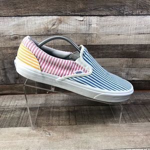 Vans Off The Wall Deck Club Mens Size 11 Slip On Multicolor Canvas Sneakers